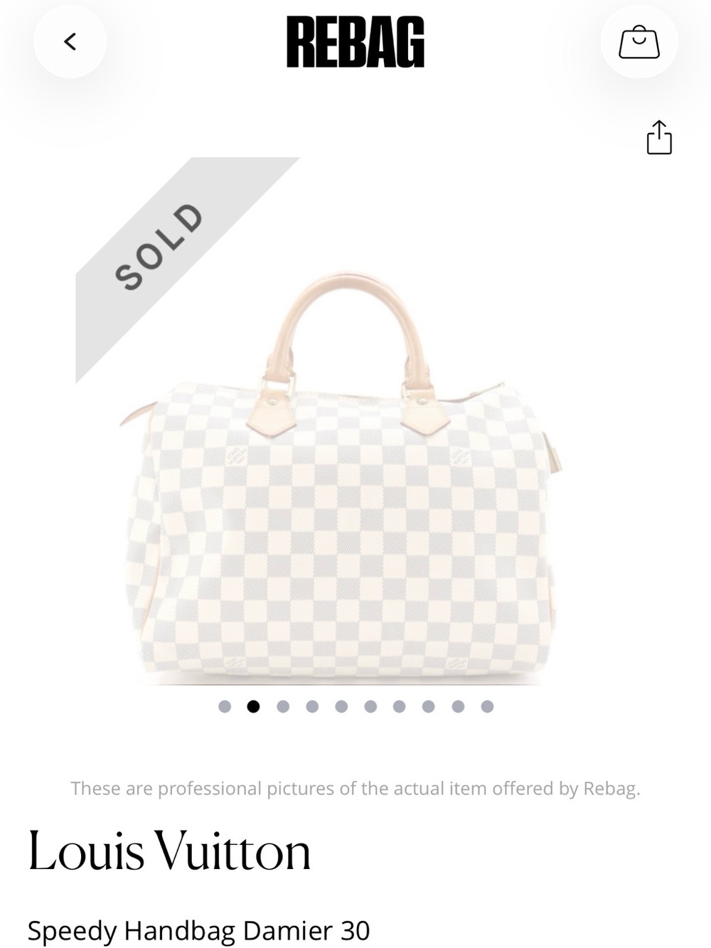 Louis Vuitton Damier Azur Speedy Handbag - White, Beige